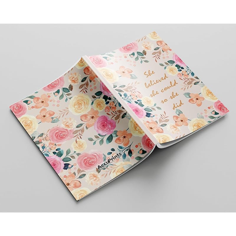 

Accuprints A5 Premium Soft Bound Notebook Diary For Girls And Women |Size - 6 X 9 Inch | 144 Ruled Pages With Planner, 8 A5