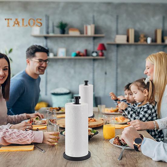 Porta Rotolo di Carta da Cucina da Banco con Base Ponderata Antiscivolo Resistente alla Ruggine e alla Corrosione Acciaio Inossidabile Porta Rotolo di Carta da Cucina