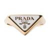 Dreieck Logo Einfaches Design Emaille Ring Damenringe Gold Weiß 1IA057_2DR5_F061C