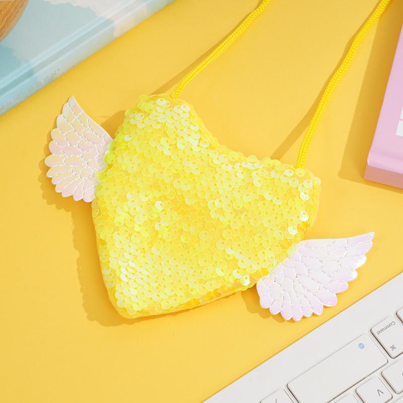 

Children Girl Sequin Heart Coin Purse Messenger Coin Mone Bag Girl Cute Shoulder Bag Purses and Handbags Kids Bags for Girls