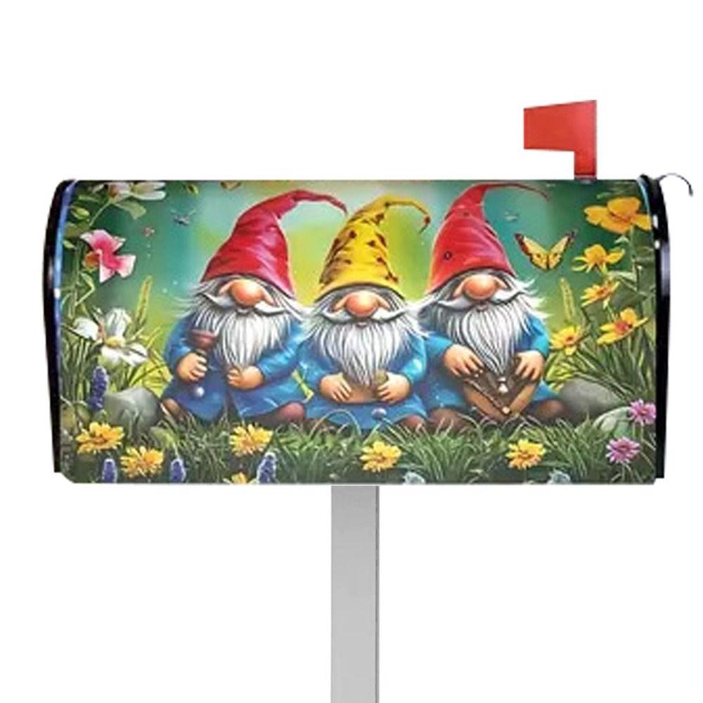 Winter Gnomes Mail Cover Christmas Snowman Letter Post Box Wraps Decor Window Yard