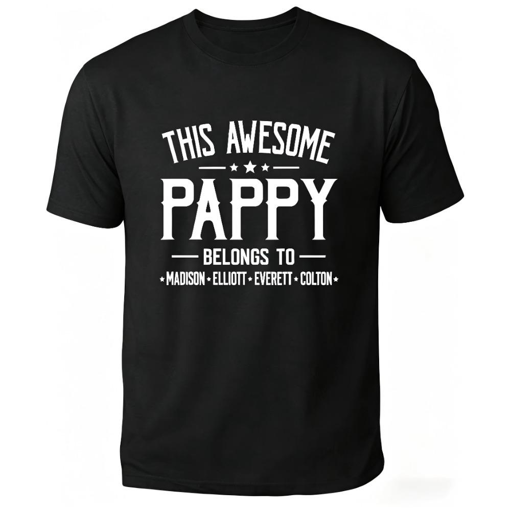 Personalized Grandpa Dad Shirt, Custom Grandpa Grandkids Name Shirt, Birthday Christmas Fathers Day Dad Grandpa Gift S