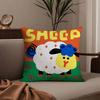 Chinese Zodiac Print Pillow Case Anti-dustmite Pillowcase Invisible Zipper Silky Short Plush Sofa Cushion Cover