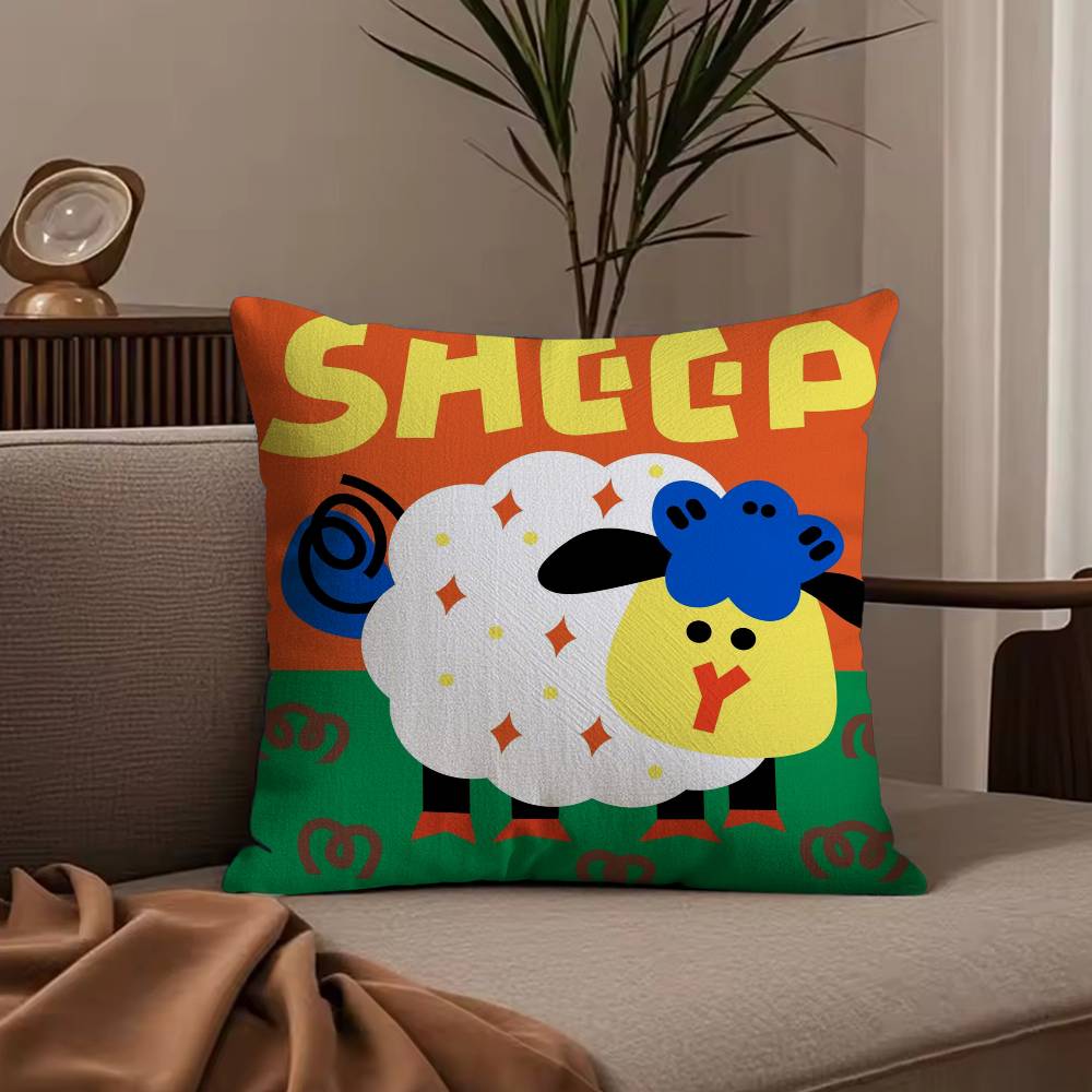 Chinese Zodiac Print Pillow Case Anti-dustmite Pillowcase Invisible Zipper Silky Short Plush Sofa Cushion Cover