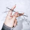 Internet Celebrity Slimming Without Makeup Tr90 Insert Transparent Frame Flat Mirror Retro Special-shaped Frame Anti-blue Optical Glasses Ultra-light