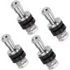 Chrome High Pressure Valve Stems Metal Valve Stems for Trailer Tires 502 Flush Mount Bolt In fit in a Normal Valve Stem Hole of .453". (Pack of 4)