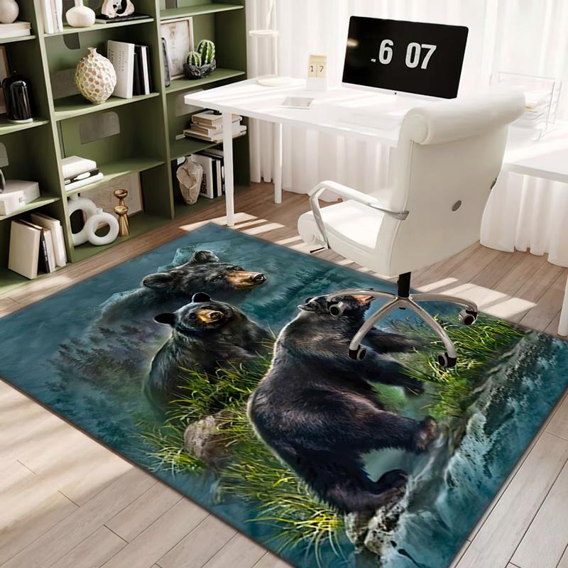 Wild Bears Mountainous Terrain Carpet Is Suitable For Living Room And Bedroom Doormats Office Balcony Decorative Carpet A6
