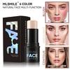 Maquillaje Contorno de rostro Bronceador en barra Iluminador multifuncional Iluminador Gusano de seda Colorete Crema colorete Modificador Corrector Lápiz