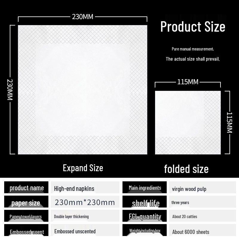 Square Paper Napkins for Catering, Restaurants, Hotels, and Cafes