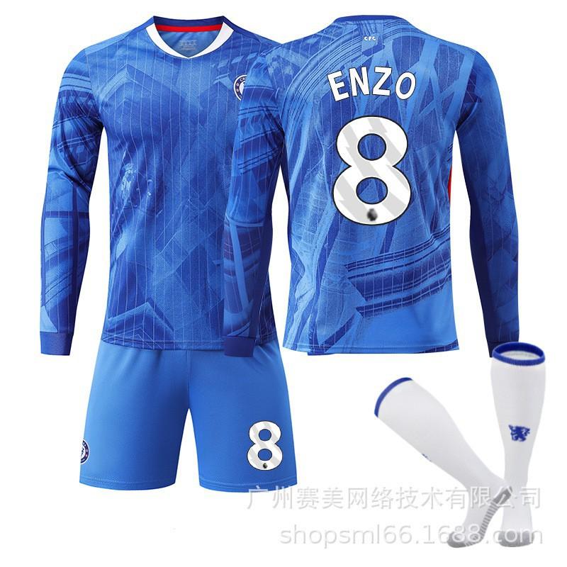 2526 Chelsea Home Long-sleeved Football Uniform Set Children's No. 10 Palmer Jersey 8 Enzo 24