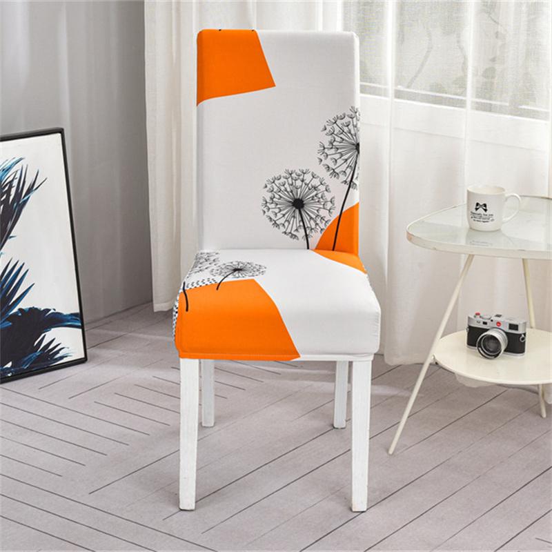 Printed Stretch Dinning Chair Cover Elastic Seat Chair Covers Office Chair Slipcovers Restaurant Banquet El Home Decoration
