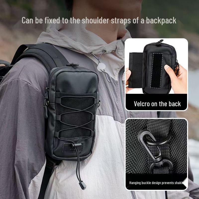 Borsa a tracolla tattica da esterno idrorepellente con design multistrato