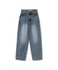 VIVACIOUS Beads Baggy Denim Pants Black