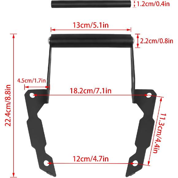 Motorcycle GPS Navigation Mount Bracket Phone Bar Holder Extension Replacement for Honda XL750 Transalp 750 2023-2025 Aluminum Motorbike Accessories