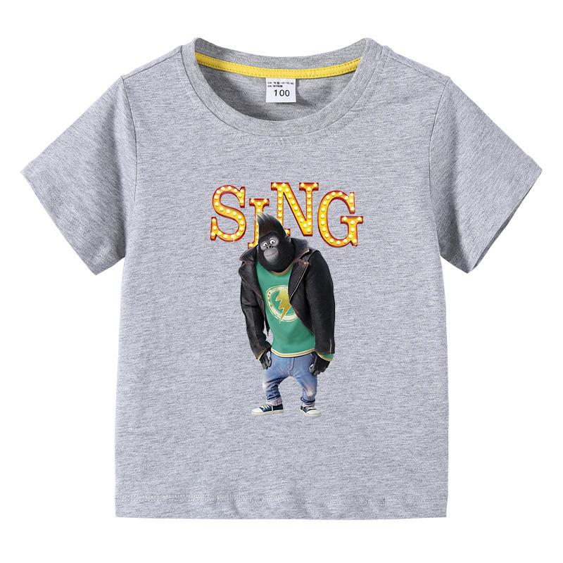 Kinderkleidung Kurzarm-T-Shirts Sing Film Grafik Kinder Sommer Lässig Niedlich Baumwolle T-Shirt