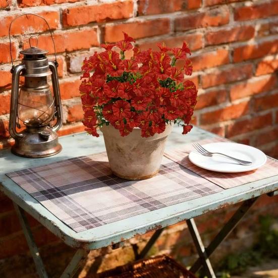 1/2 st Konstgjord Morgonhimmel Trädgårdsspett UV-beständig Falsk Blomsterpigga Bröllopsfest Inomhus Utomhus Trädgårdsvägg Falsk Blomsterdekoration