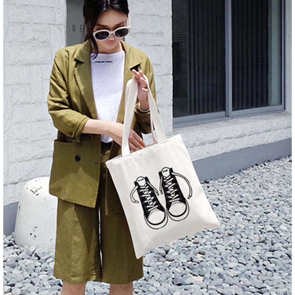 Korean version of Mori women's literary canvas bag trendy male and female students new shoulder portable Korean version of simple women's bag