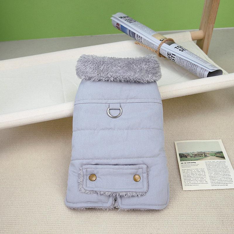 Thick Velvet Dog Coat - Solid Color for Autumn/Winter - Fits Teddy, Bichon Puppies