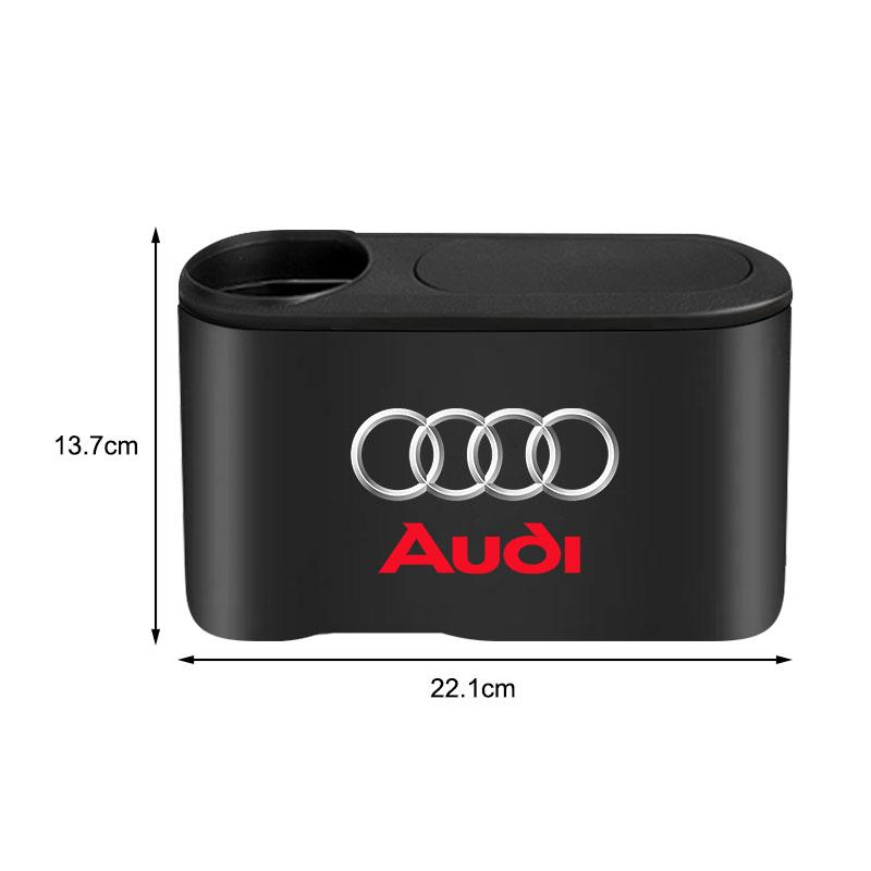 Hanging Car Trash Can Auto Emblem Garbage Box Accessories For Audi C7 C6 C5 B5 B6 B7 B8 B9 D3 Q3 Q5 Q7 TT A1 A3 A4 A5