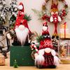 Small Christmas Landscape Props Plush Gnome Doll, Knitted Hat Faceless Doll Ornament for Scandinavian Tomte Figurine Holiday Tabletop Decoration, Cute