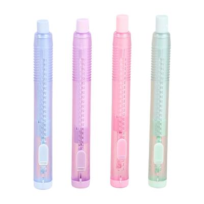 Schlanker Cartoon-Radiergummi mit austauschbaren Minen, ausziehbarer Mechanismus, Schul- und Bürobedarf für Kinder, Lernwerkzeuge für das Klassenzimmer