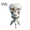 Gotischer Totenkopf Topf Mini Pflanztopf, 3D Gedruckter Gruseliger Blumentopf, Halloween Tischdekoration Sukkulenten Pflanzen Behälter, Schreibtischdekoration für