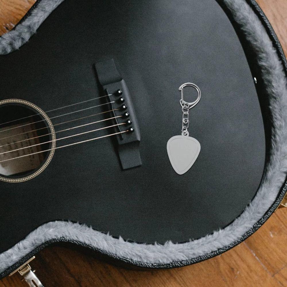 Picks Size Case Guitar Pick Keyring Transparent Guitar Pick Keychain Jewelry Gift