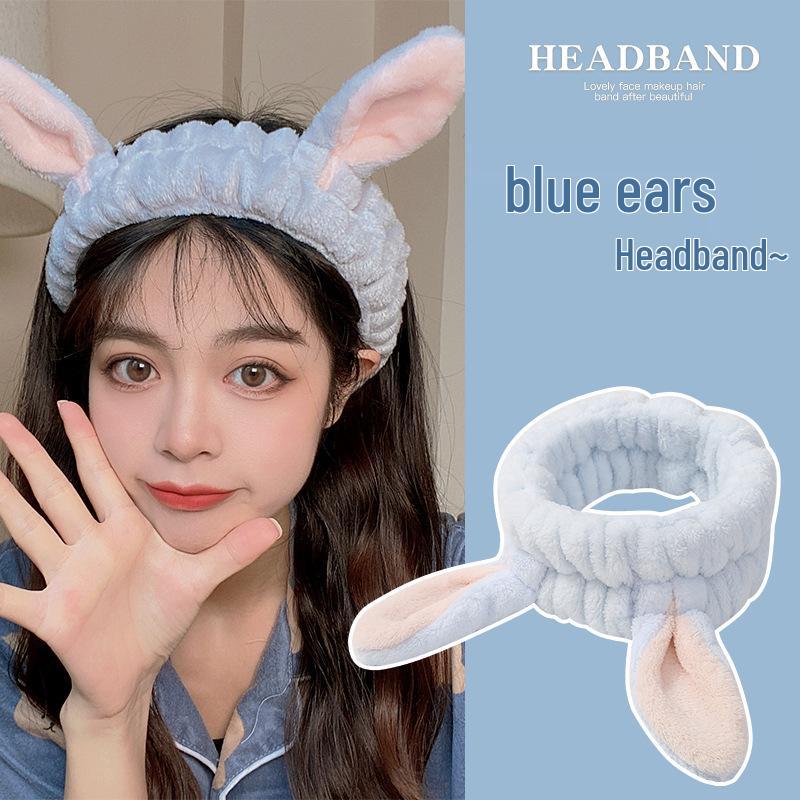 2024 Cute Cartoon Plush Headband for Women - Makeup, Hair Clip & Tie