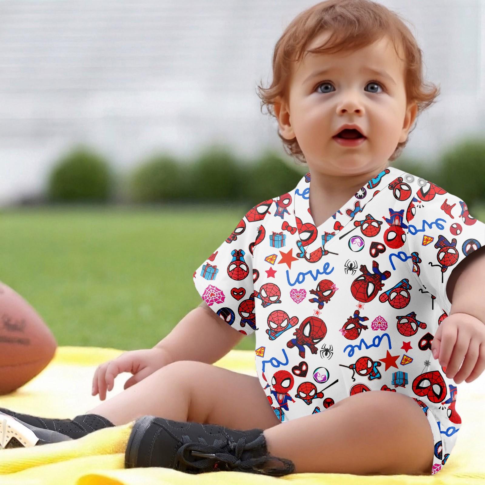 

Printed Baby Jumpsuit - Lightweight One-Piece Clothing For Newborns 9 білий