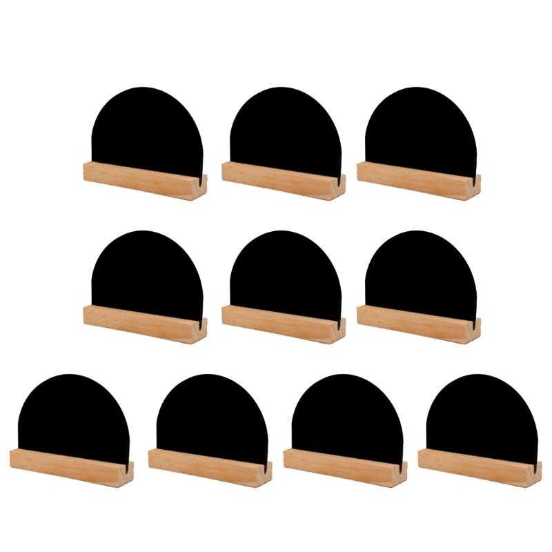 10Pcs Small Chalkboards with Wood Stand Double Sided Message Board Sign Table Number Food Sign for Wedding Party