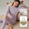 Set di Biancheria Intima Calda Foderata in Pile per Coppia: Calzamaglia Extra Spessa e Maglie a Manica Lunga in Cotone e Lana per Autunno e Inverno.