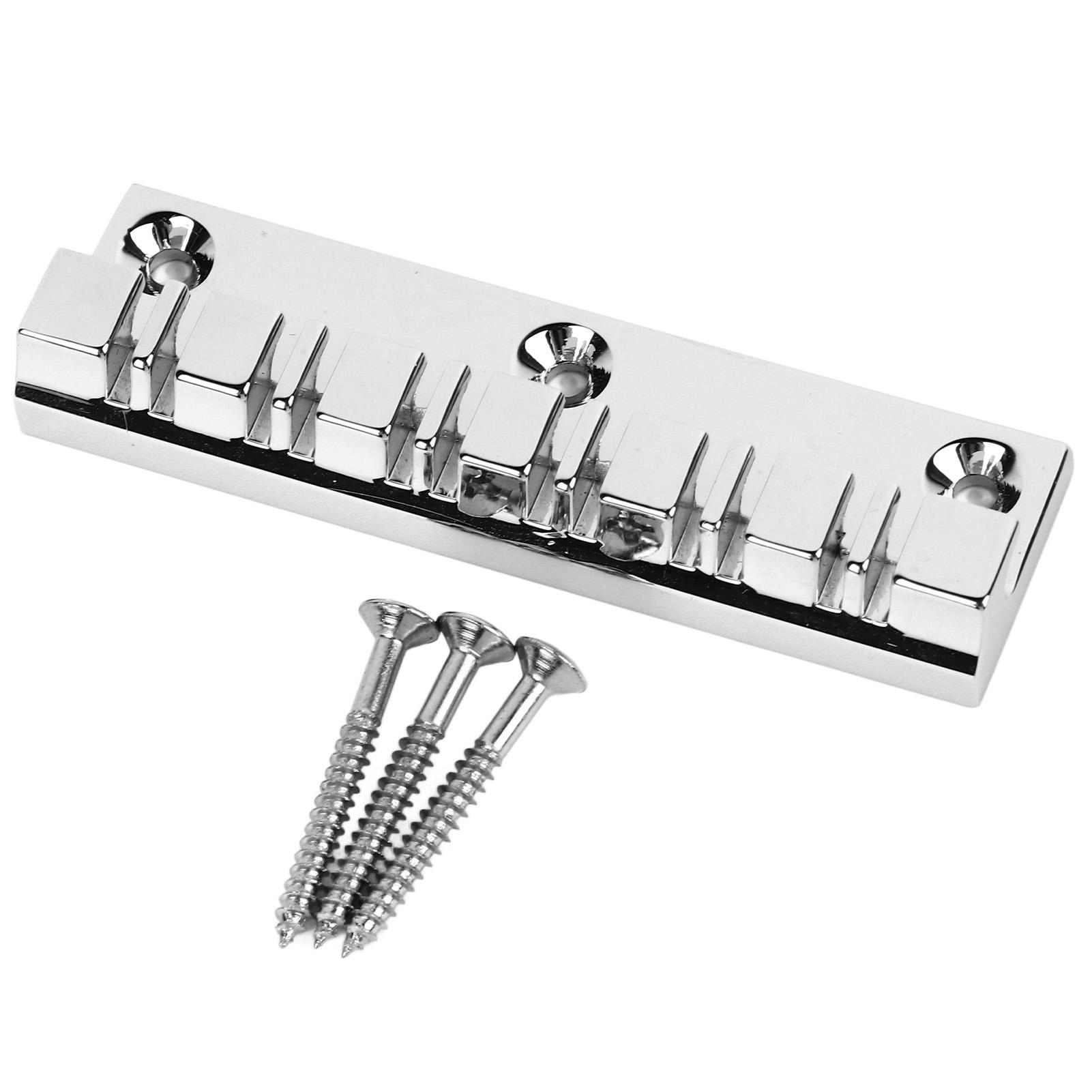 

12-струнная седло металлическая хромированная седло-бридж электрогитара с верхней загрузкой фиксированный хардтейл