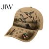 Berretto da Pesca Vintage Versatile per Esterni, Cappellino da Baseball con Stampa Cane e Anatra, Cappellino Traspirante con Stampa Assorbi-Umidità Regolabile per