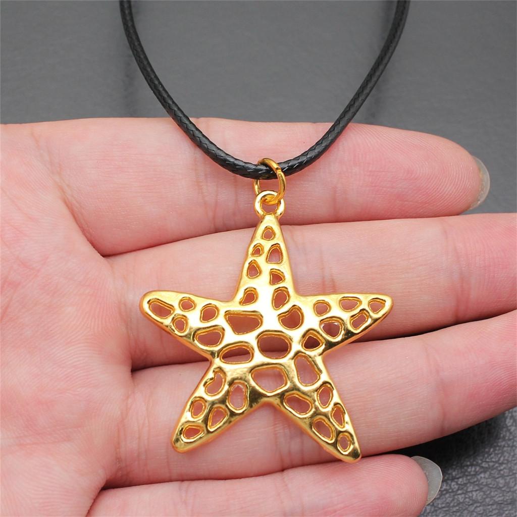 45cm Necklace Leather Chain Big Marine Life Minimalist Jewelry Components QN047