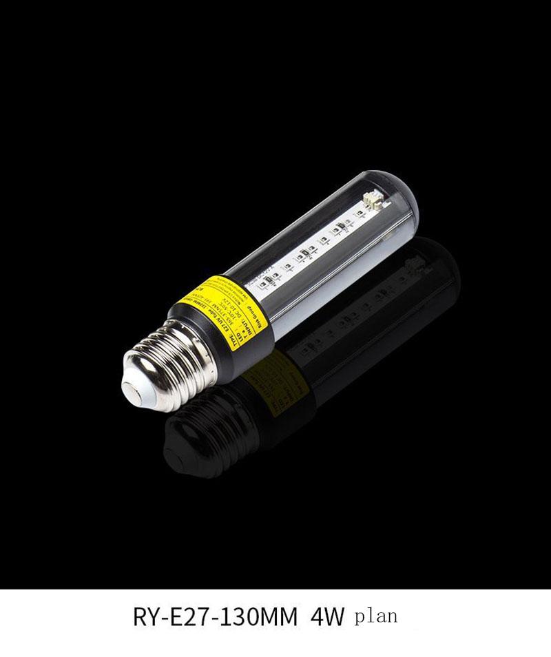 RZXLED 4W Uv Led E27 Screw Multi-Faceted Led Uv Tube Dual-wavelength Uva365nm + Uva395nm 2-in-1 Mosquito Killer Lamps