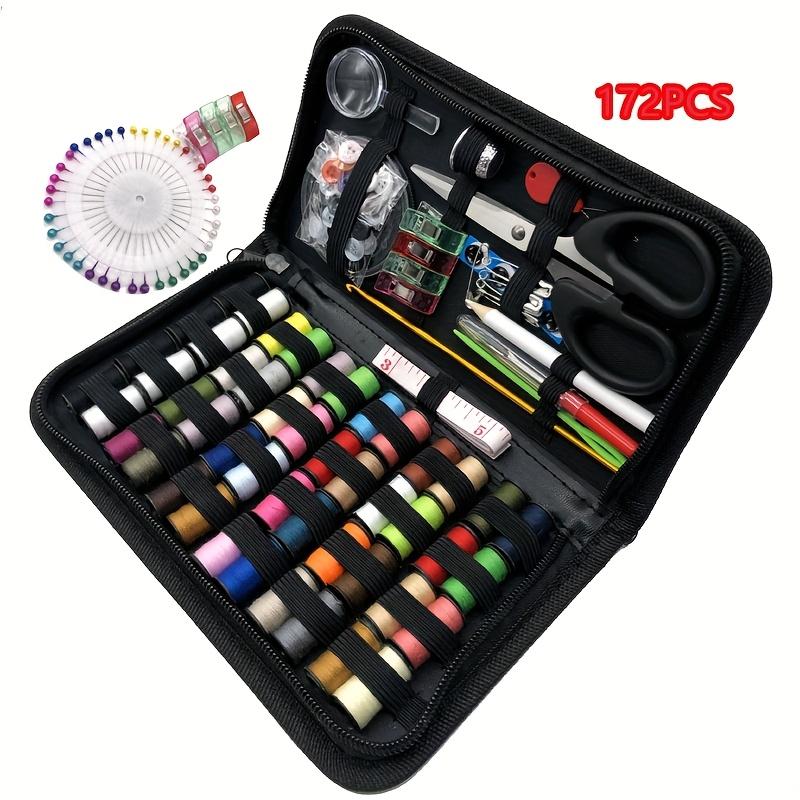 

Набор для шитья из 172 предметов для дома и путешествий - с разноцветными нитками, иглами, ножницами и многим другим - Многофункциональный набор для ручного шитья, швейные принадлежности, аксессуары 172pcs