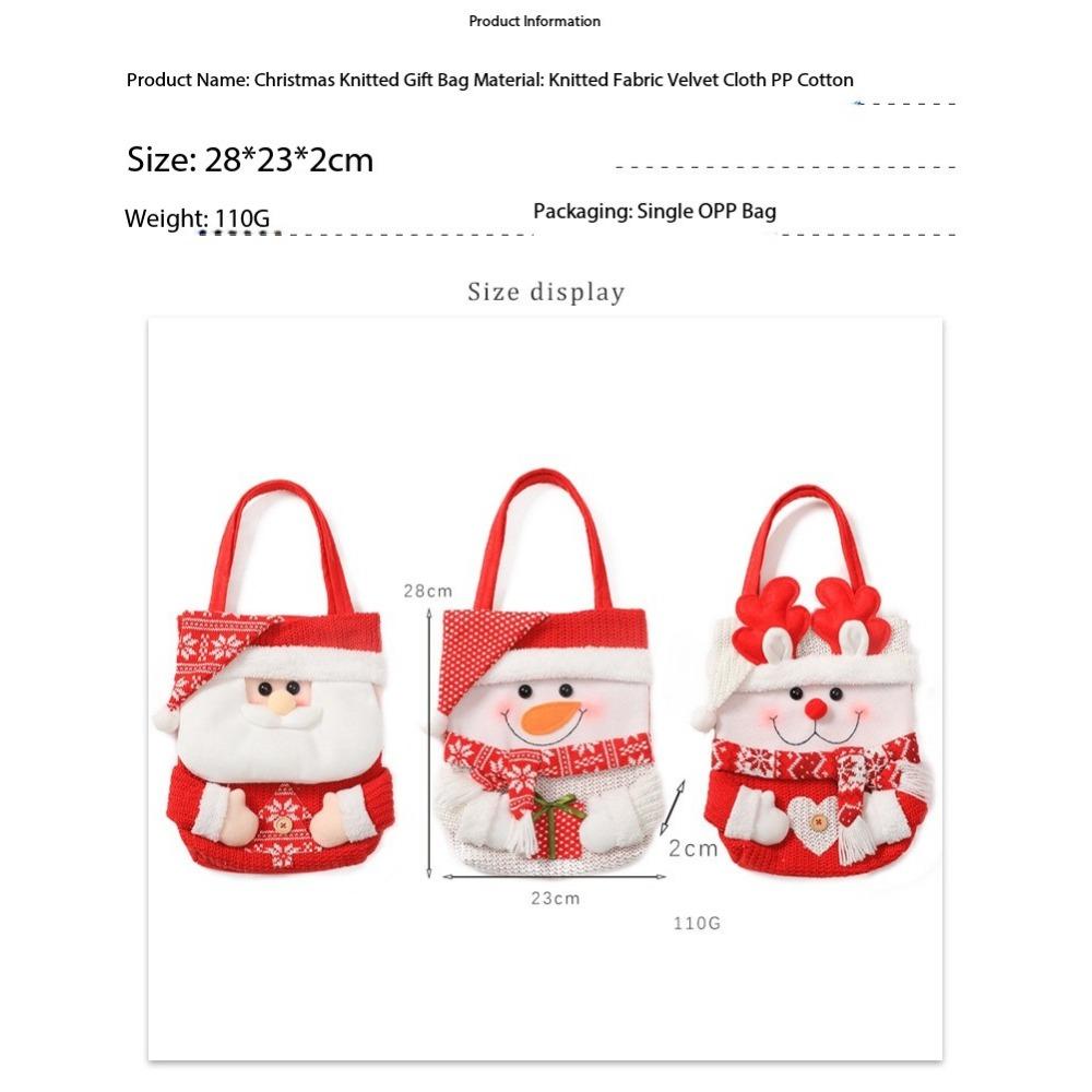 Small Reusable Christmas Bags for Gifts Mini Santa Christmas Treat Bags Christmas Party Bags with Handles Holiday Christmas Gift Pouch Xmas Festival