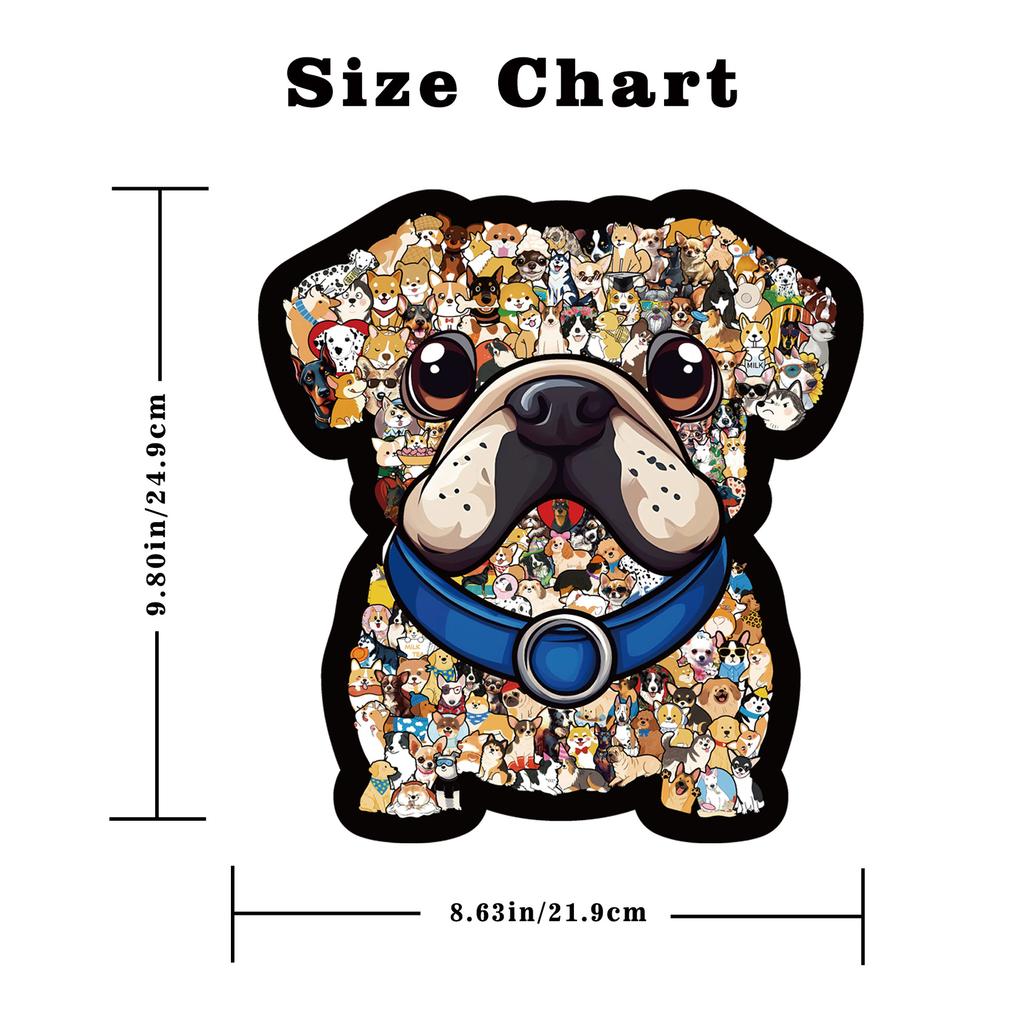 Fun Dog Set Puzzle Wooden Splicing Toy High-End Edition 136 Pieces Ornament Decompression Puzzle