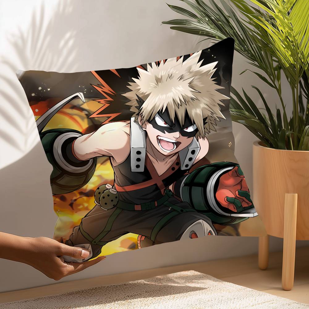 My Hero Academia Katsuki Bakugo Pillow Case Plush Fabric Soft Pillowcase Double Sided Print Cushion Cover Household Gifts