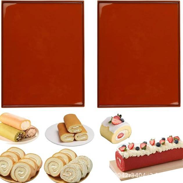 Silicone Swiss Roll & Cake Mold: Multifunctional, Thickened, Easy-to-Clean Baking & Meal Mat.
