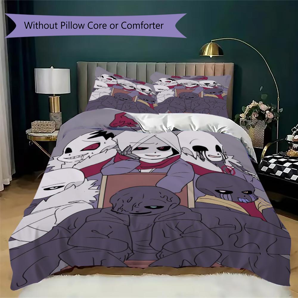 Mysterious Dungeon Anime Pattern Bedding,Quilt Set Quilt Cover Pillowcase Home Birthday Gift (1*duvet cover+2*pillowcase,without core)ZSJT0917352