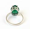 Inel cu Piatră Prețioasă Onix Verde în Formă de Pară, Argint Sterling Solid 925, Bijuterii Boeme Statement