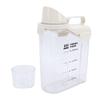 Rice Storage Container Plastic  tight Cereal Dispenser with Pou  Spout Measu  Cup for Cereals Flour Beans
