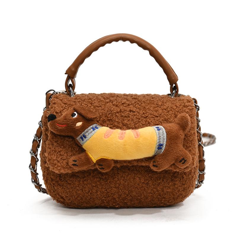 New fashion pretty fur feminine versatile small square customized shoulder messenger bag