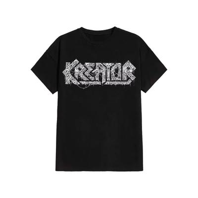 Kreator Art Noir Pentagramme Impression de Motif Périphérique Été Marque de Luxe T-shirts Manches Courtes Homme et Femme