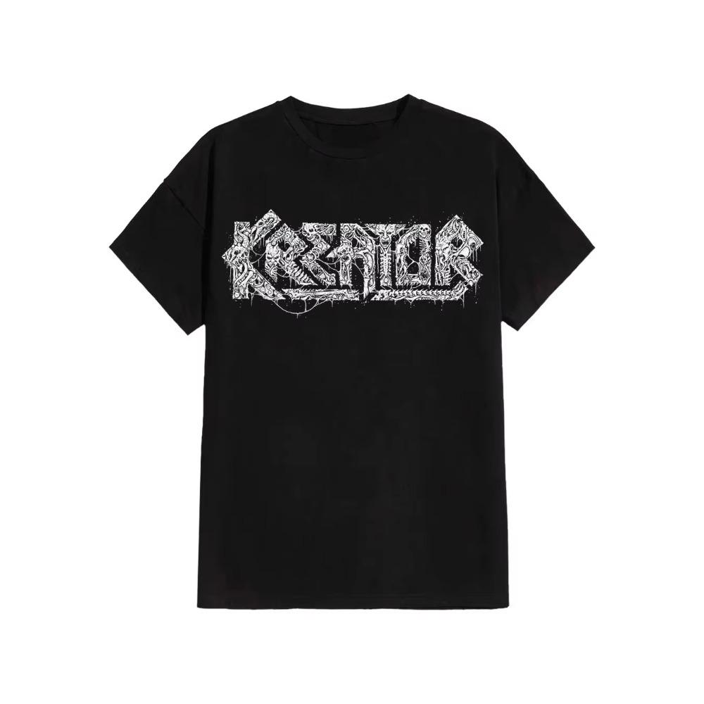 Kreator Dark Art Pentagram Peripheral Pattern Printing Summer Luxury Brand Men's and Women's T-Shirts Short Sleeves