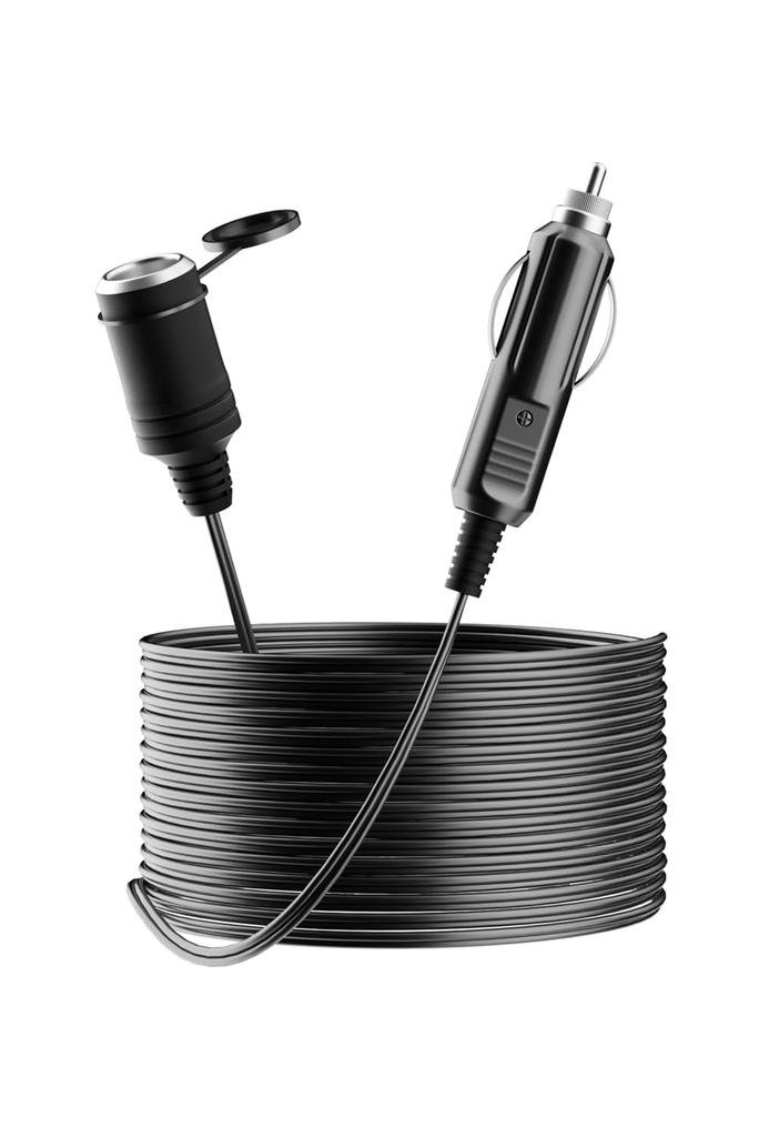 Cigarette Lighter Socket Extension Cable, /24V, Output 10A, Car Cigarette Lighter Extension Cord, LED Indicator Light, Cap Included