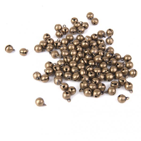 200pcs Bronze Cat Bell Charms Pendant Jewelry 6mm