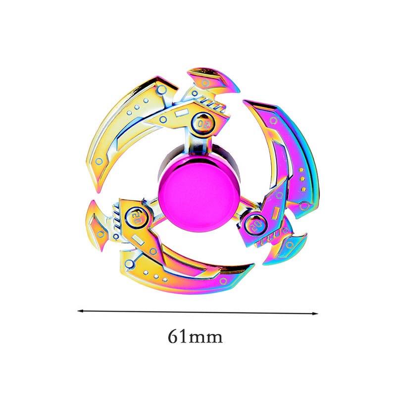 New Colorful Rainbow Alloy Fingertip Gyro Decompression Creativity Finger Spinners Hand Fidget Small Toys