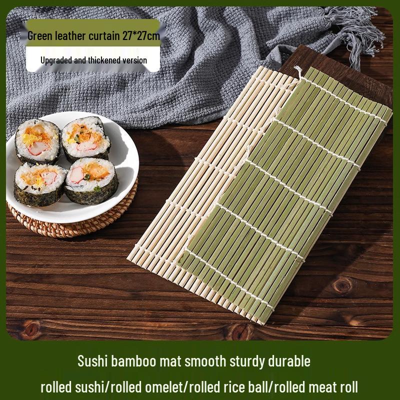 Podložka na rolování sushi - Zelená loupaná bambusová podložka pro domácí a komerční použití
